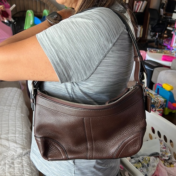 Coach East West Brown Pebbled Leather Handbag - C0882-F12321 SALE JUST FOR TODAY - Picture 10 of 10